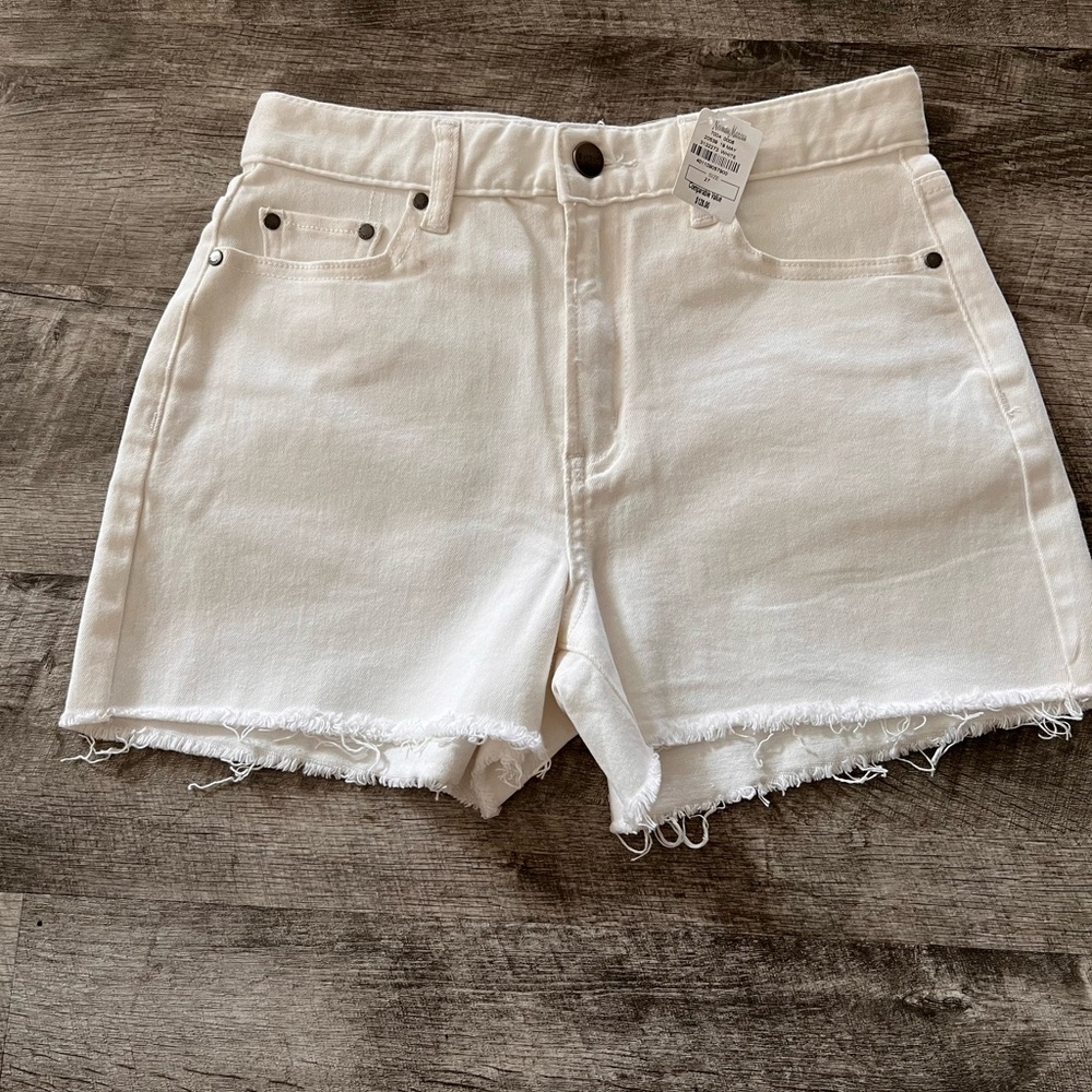 Stylish White Jean Shorts
